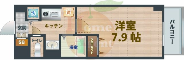 【間取り】 | プラン　ソレイユ | 1Kのお部屋です。