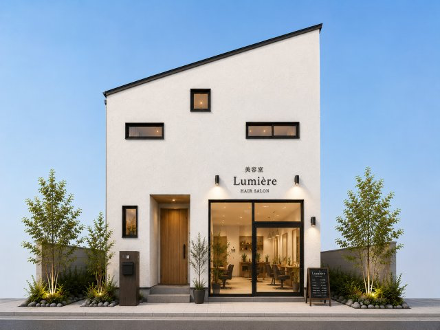 足立区中央本町4丁目条件無し売地の外観パース|【施工例イメージCG】条件無しにつき1階を店舗にしてみたり、暮らしの自由度が高まります！