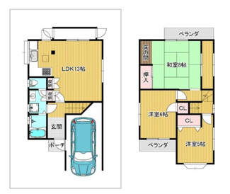 【間取り】 | 宝塚市安倉南４丁目中古戸建リフォーム済み | 新婚様からファミリー様まで幅広くおすすめの３LDKの間取りです♪