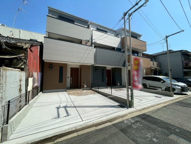 西院追分町3区画　1号地の前面道路含む現地写真