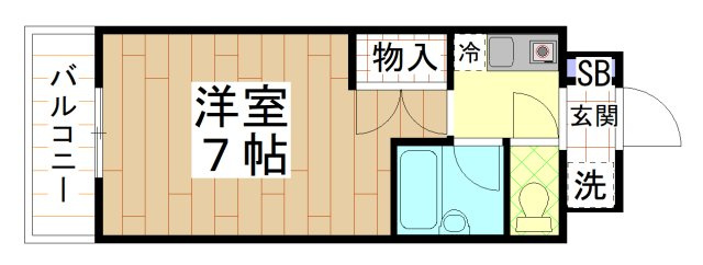 フォレストコート長瀬 ( 近畿大学 一人暮らし )の間取り