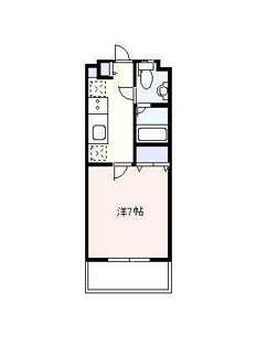 【間取り】 | 人気のバストイレ別、１Kのお部屋です