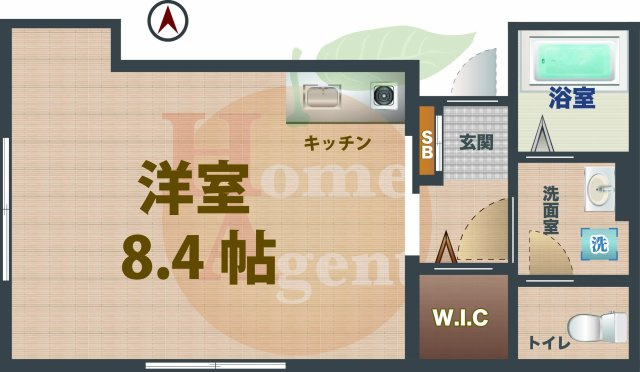 【間取り】 | Rider’s　Base　in阿佐谷 | 1Kのお部屋です。