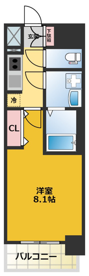 【間取り】 | S-RESIDENCE池下西 | 間取りです。