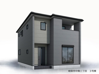 【外観パース】 | 岐阜市中鶉新築建売全4棟！鶉小学校まで徒歩5分！お車並列3台可能！長期優良住宅！耐震等級3！ | 岐阜市中鶉新築建売全4棟！鶉小学校まで徒歩5分！お車並列3台可能！長期優良住宅！耐震等級3！