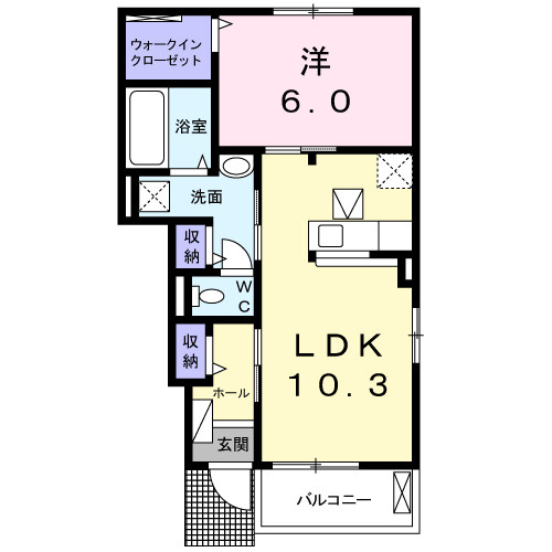 パークアクシス　EAST　Cの間取り