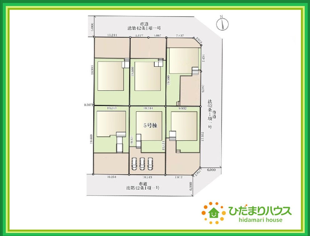 いわき市泉滝尻2丁目1期　新築戸建　5号棟の区画図|徒歩圏内に公園があり四季折々のイベントを楽しめます☆彡