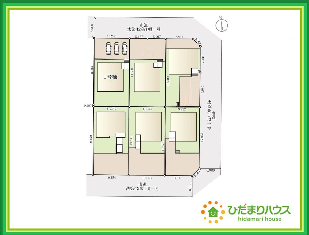 いわき市泉滝尻2丁目1期　新築戸建　1号棟の区画図|泉駅徒歩16分で通勤・通学も安心です(*^^*)