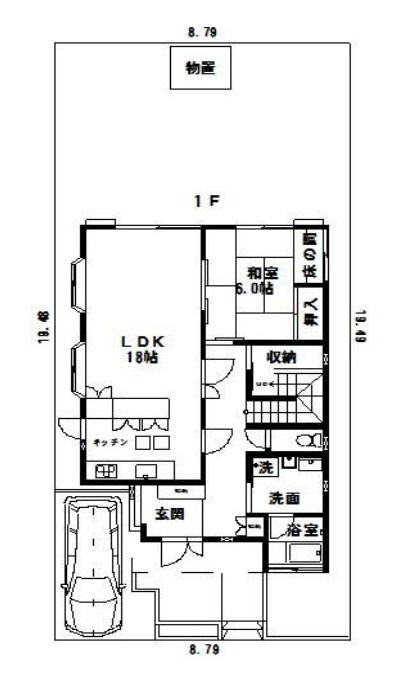 蓮田市西新宿2丁目　中古戸建の区画図