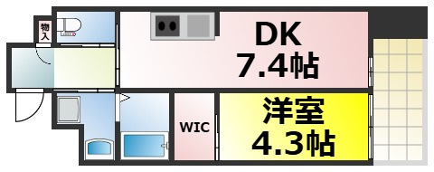 【間取り】 | ファーストフィオーレ難波フォート 仲介手数料無料