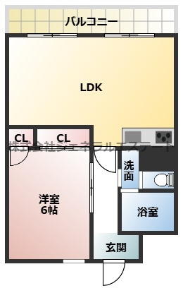 松栄畷ハイツの間取り