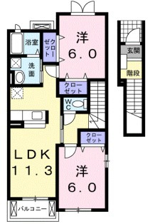 【間取り】 | ブライト　メゾン　Ⅰ | 間取りです。