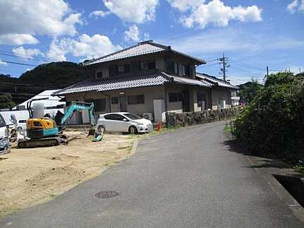 佐伯区五日市町大字上河内字石の前面道路含む現地写真