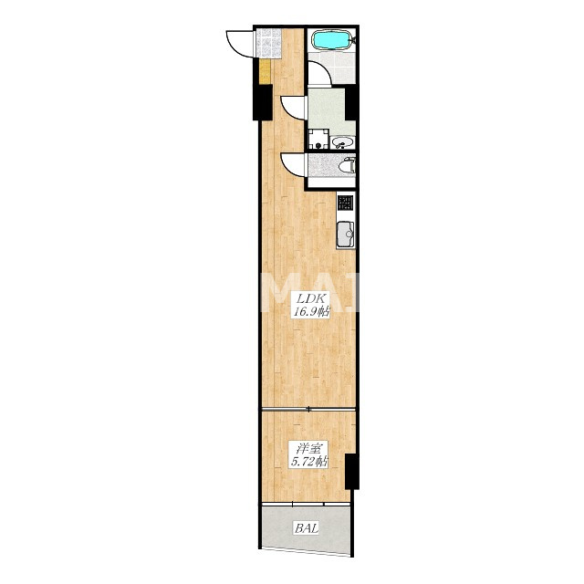 FUKUMI　APARTMENTの間取り|間取図です！