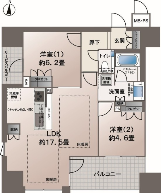 ワコーレ大阪新町タワーレジデンス　堀江小学校の間取り|ワコーレ大阪新町タワーレジデンス　間取り