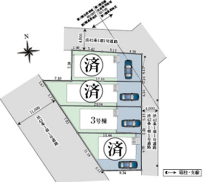 【区画図】 | 昭島市昭和町3丁目　新築戸建　【全4棟】