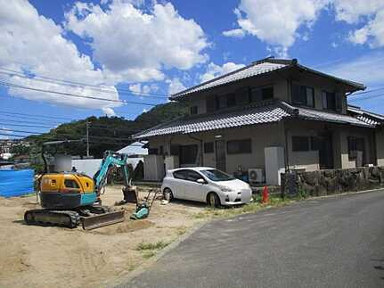 佐伯区五日市町大字上河内字石の前面道路含む現地写真