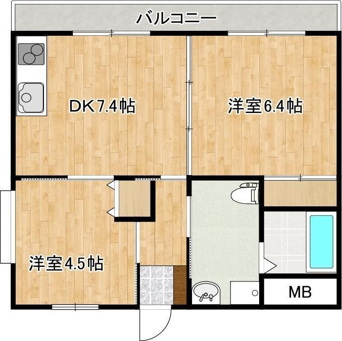フレール水前寺の間取り
