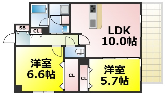 【間取り】 | グランディールNAMBA 仲介手数料無料