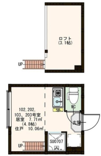 プログレッソ中野の間取り