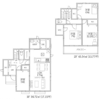狭山ヶ丘2丁目新築戸建ての間取り
