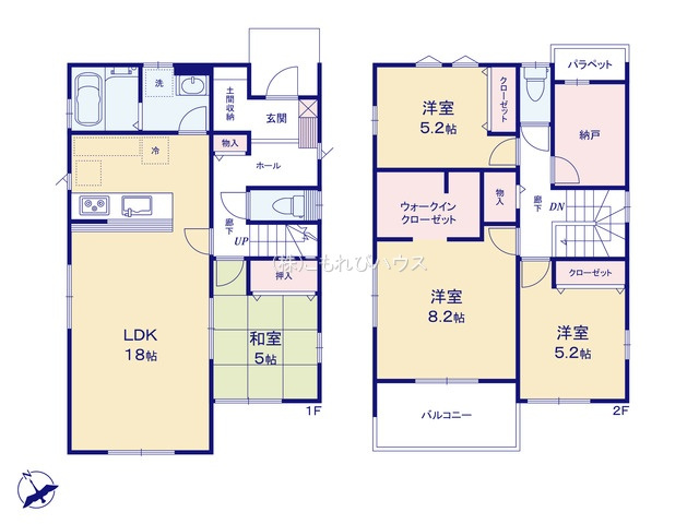 鴻巣市明用　新築一戸建て　3区画　03の間取り|【全3棟・3号棟】鴻巣市明用　新築一戸建て　3区画　03・4LDK+S・土地面積171.40m2・建物面積110.96m2