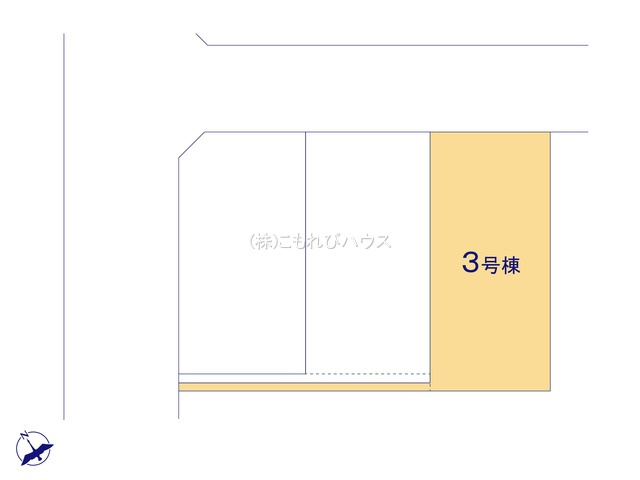 鴻巣市明用　新築一戸建て　3区画　03の区画図|3号棟