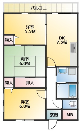 【間取り】 | アルカディーナ八尾