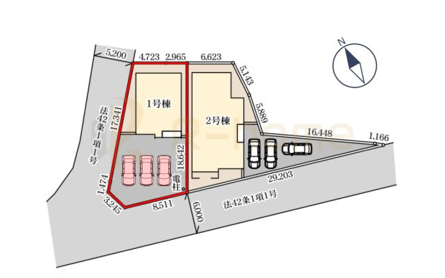 古河市上辺見第11　新築戸建て　1号棟の区画図|大きなお買い物だからこそ、メリット・デメリットを伝えさせて頂きます。
R-homeにお任せください♪