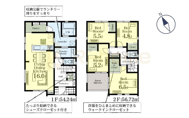 古河市上辺見第11　新築戸建て　1号棟の間取り|4LDK＋パントリー＋WIC＋SIC、土地面積187.61ｍ2、建物面積110.96m2