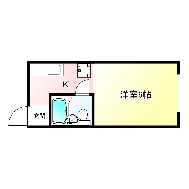武蔵野市境南町３丁目のアパートの間取り