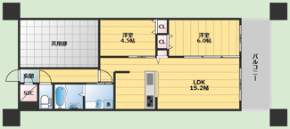 【間取り】 | シエリアシティ千里山D棟