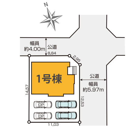 売新築戸建　静岡市葵区秋山町の区画図