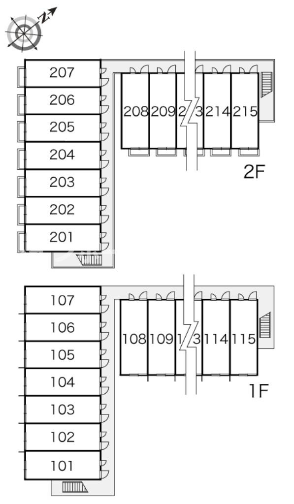 レオパレスペイサージュ※初期費用分割後払いサービス利用可能物件の区画図