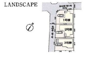 狭山市北入曽　新築戸建ての区画図|区画図です。