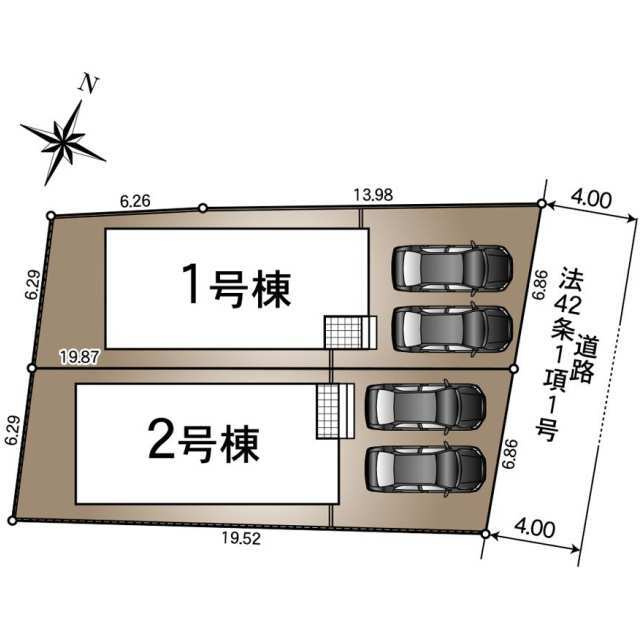 クレイドルガーデン下松市桜町　第1の区画図