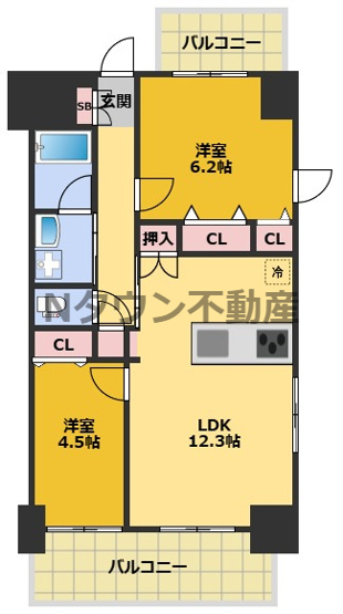 【間取り】 | S-RESIDENCE亀島駅前blaze | 間取りです。