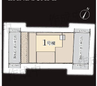 厚木市毛利台1丁目　新築戸建　全1棟1号棟の区画図