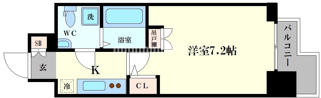 大阪市浪速区日本橋東２丁目の賃貸マンションの間取り