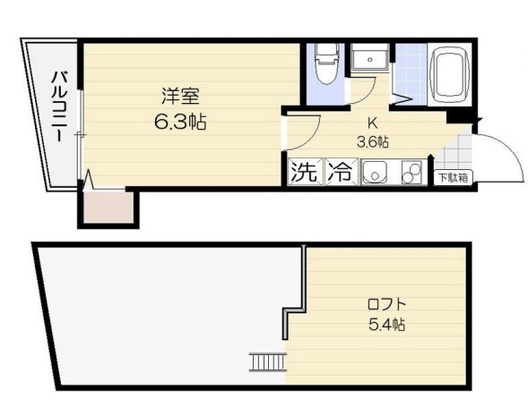 レスポワール東府中の間取り