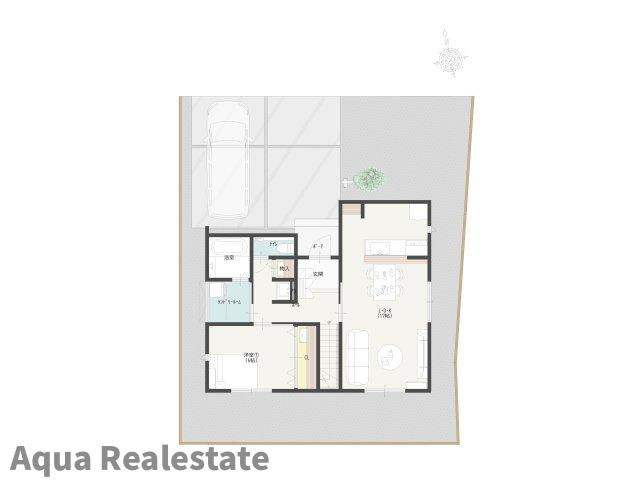 木田郡三木町大字平木の新築一戸建の区画図
