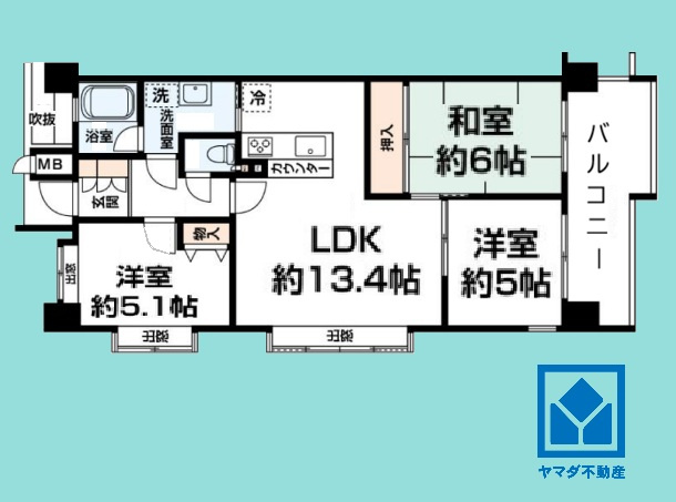 朝日プラザ武庫川東の間取り