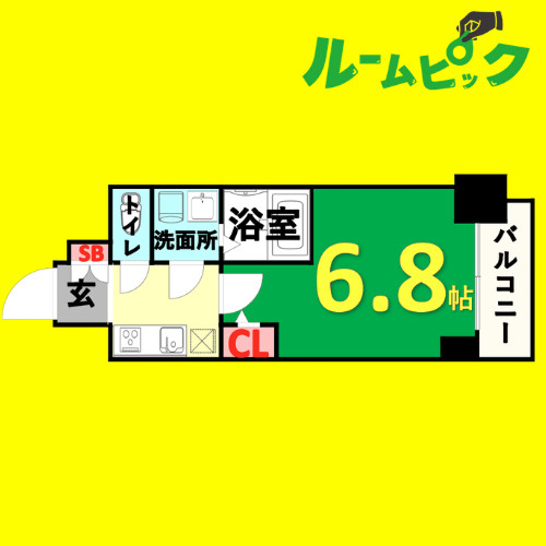 オーキッドレジデンス鶴舞(旧:S-RESIDENCE鶴舞)　名古屋市賃貸　仲介手数料無料の間取り