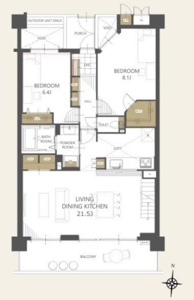 『八王子市マンション』タウンズ八王子センタークレスト【仲介手数料無料】　八王子市狭間町1462-5の間取り|～仲介手数料無料☆八王子ひなた不動産～タウンズ八王子センタークレスト