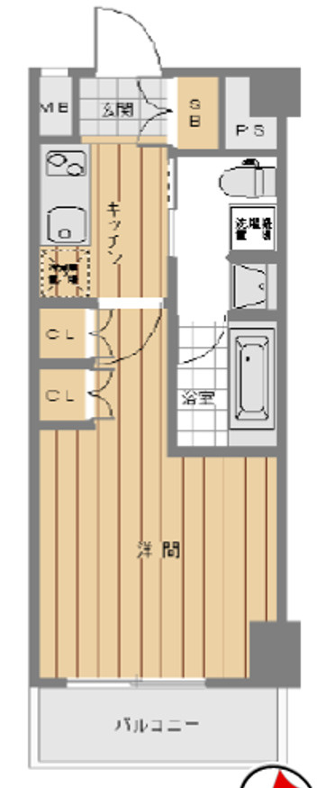 渋谷区本町３丁目の賃貸マンションの間取り