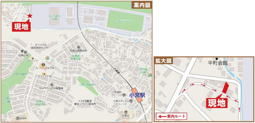 『八王子市新築戸建て』八王子市平町213-3【仲介手数料無料】　の地図|～仲介手数料無料☆八王子ひなた不動産～八王子市平町　新築戸建て