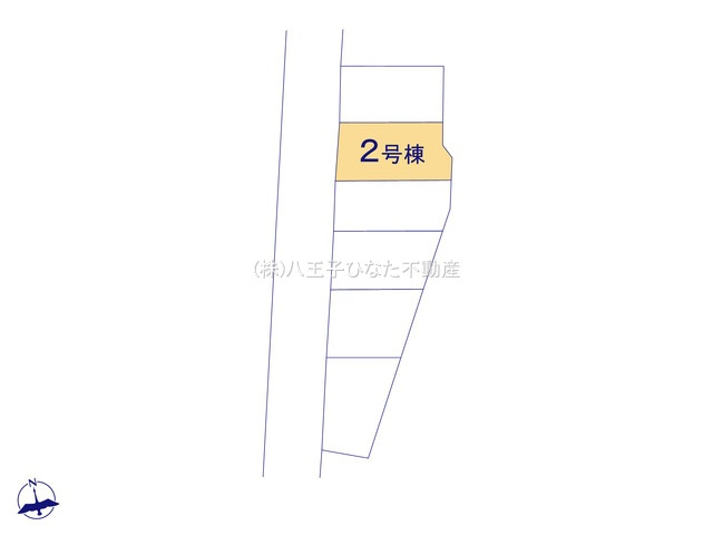『八王子市新築戸建て』八王子市四谷町736-1【仲介手数料無料】　２期の区画図|～仲介手数料無料☆八王子ひなた不動産～八王子市四谷町　新築戸建て