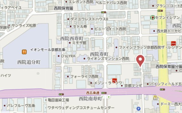 京都市右京区西院西高田町　新築戸建の地図