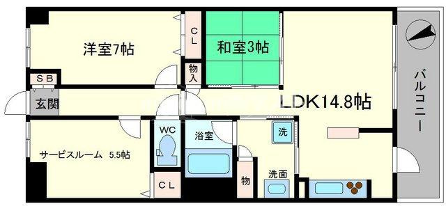 ウィズなんばの間取り