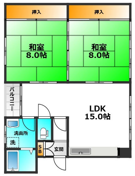 ハイムモリグチの間取り
